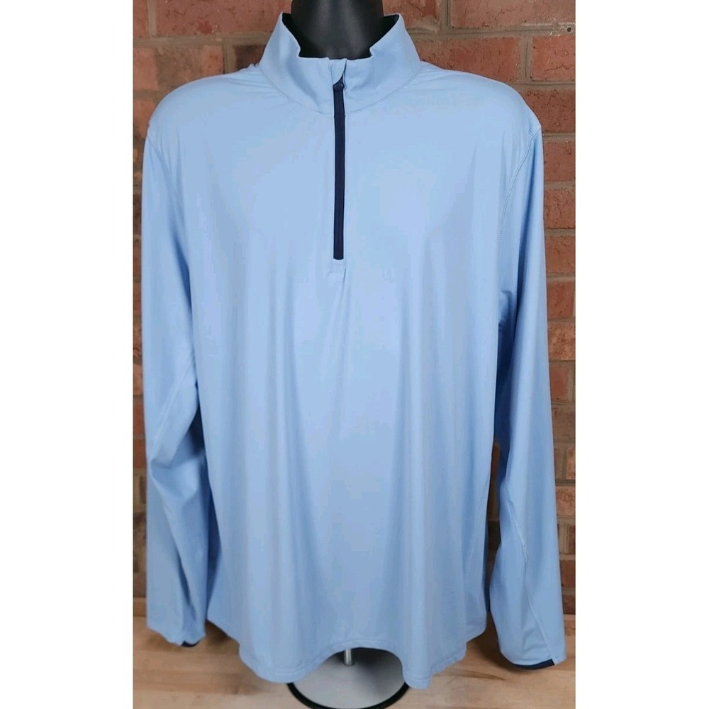 Greyson 1/4 Zip Tate Pullover Light Wolf Blue Golf Jacket Men 2XL